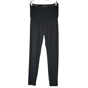 Hofish Maternity Leggings Small Black High Waist Over Belly Stretch Yoga Pants
